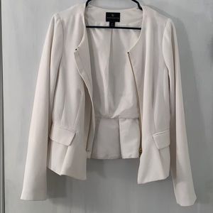 Light summer white blazer